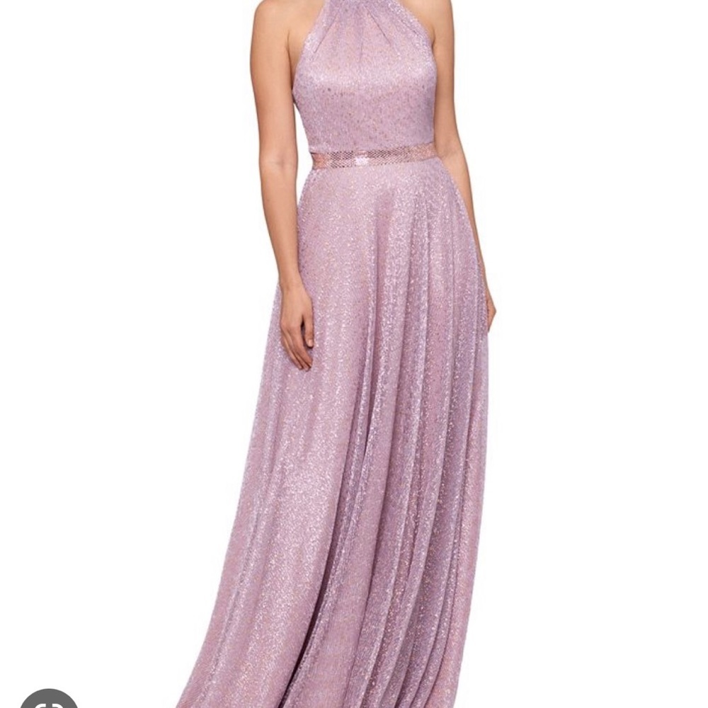 BETSY and Adam Metallic Pink and Gold Formal Prom Gown Dress *has pockets* - Picture 6 of 16